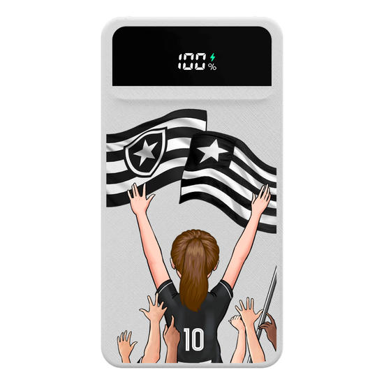 Carregador Portátil Turbo 10000mah - Botafogo - Garota Alvinegra