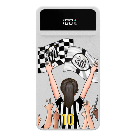 Carregador Portátil Turbo 10000mah - Santos - Garota Alvinegra
