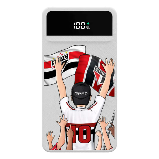 Carregador Portátil Turbo 10000mah - São Paulo - Garoto Tricolor