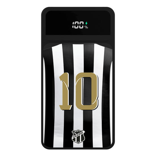 Carregador Portátil Turbo 10000mah Preto - Ceará Uniforme 1 2022 Personalizado