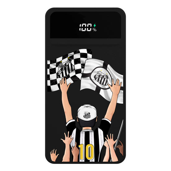 Carregador Portátil Turbo 10000mah Preto - Santos - Garoto Alvinegro