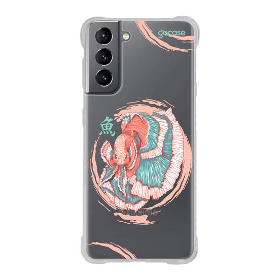 Capinha para celular  Peixe Beta Japonês