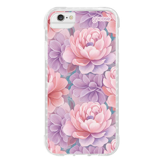 Capinha para celular  Peônias Rosa & Lilás