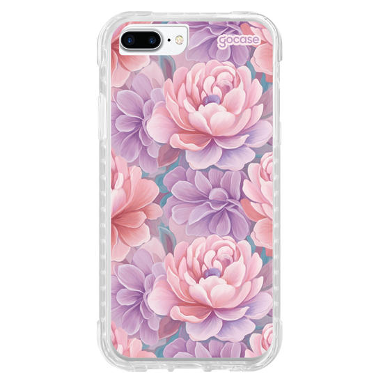 Capinha para celular  Peônias Rosa & Lilás