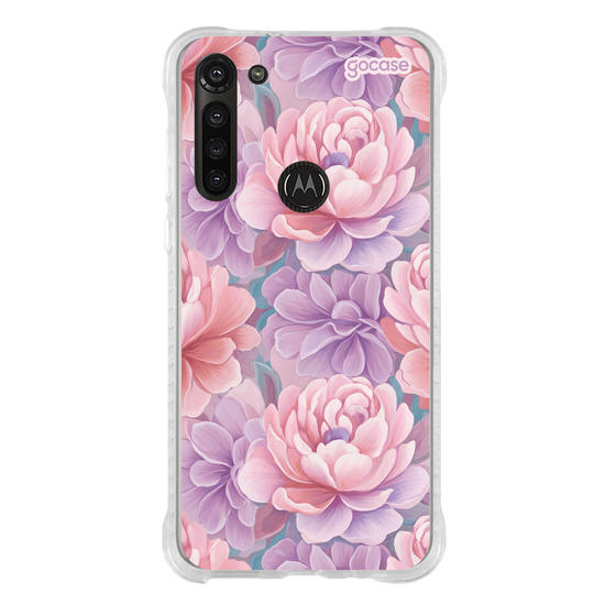 Capinha para celular  Peônias Rosa & Lilás