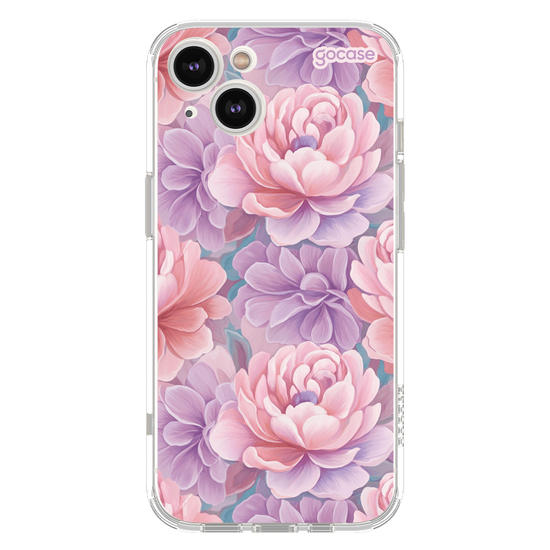 Capinha para celular  Peônias Rosa & Lilás