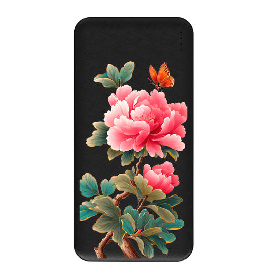 Carregador Portátil Fast Charge - Flor de Peônia