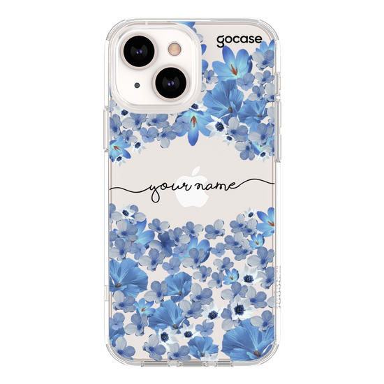 Blue Petals Handwritten Phone Case