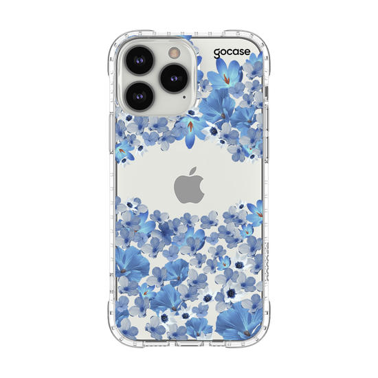Capinha para celular Pétalas Azuis Manuscrita