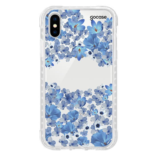 Capinha para celular Pétalas Azuis Manuscrita