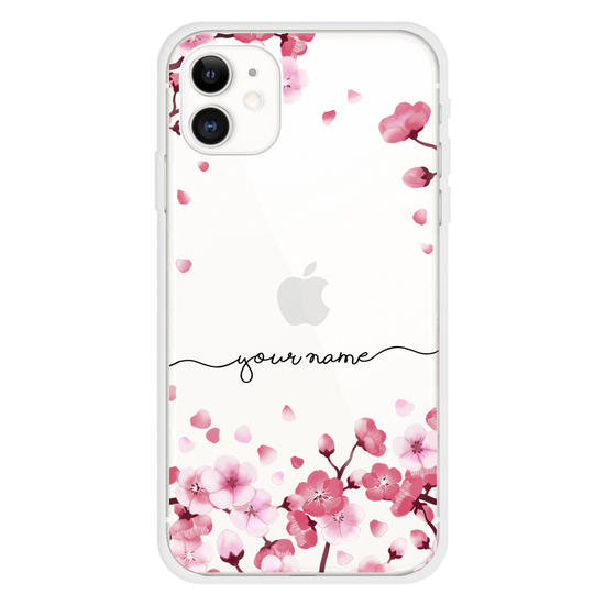 Cherry Petals - Initial Glitter Phone Case