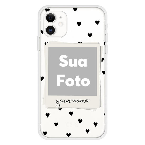 Custom Photo - Black Hearts Phone Case