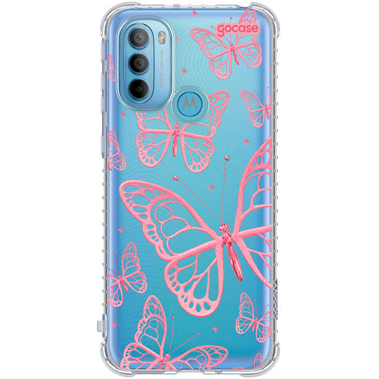 Capinha para celular  Pink Butterflies