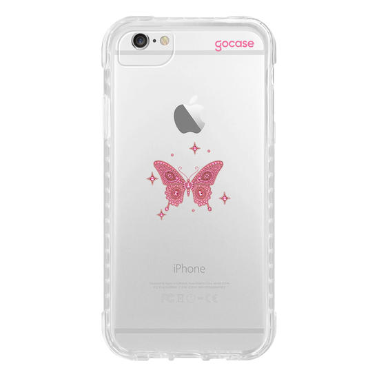 Capinha para celular  Pink Butterfly Shine