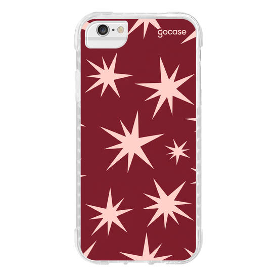 Capinha para celular  Pink On Red Stars