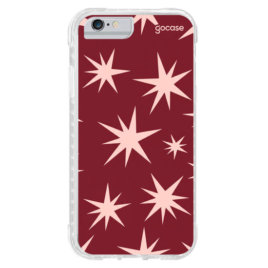 Capinha para celular  Pink On Red Stars