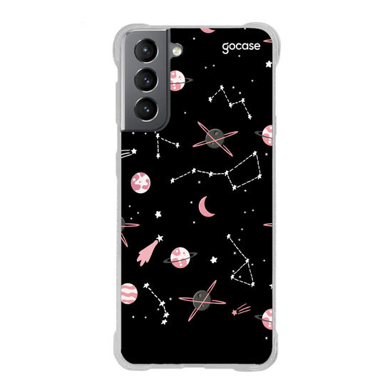 Capinha para celular Pink Planets