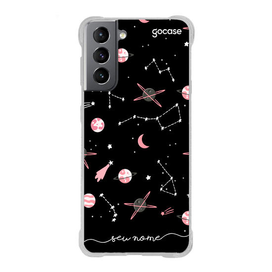 Capinha para celular Pink Planets