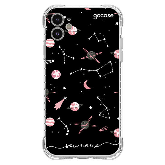 Capinha para celular Pink Planets