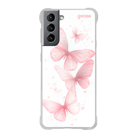 Capinha para celular  Pink Sparkle Butterflies