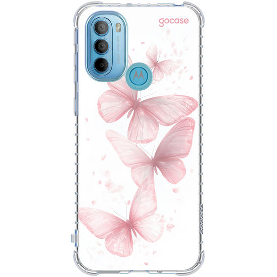 Capinha para celular  Pink Sparkle Butterflies