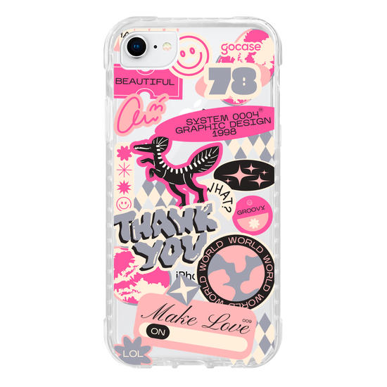 Capinha para celular  Pink Street Stickers
