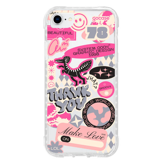 Capinha para celular  Pink Street Stickers