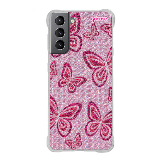 Capinha para celular  Pink Summer Butterflies