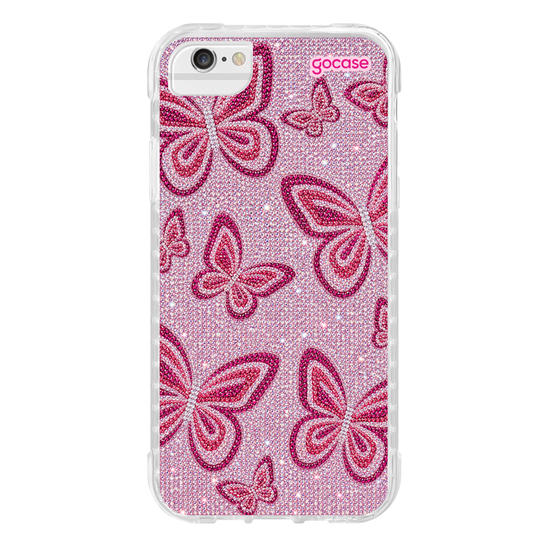 Capinha para celular  Pink Summer Butterflies