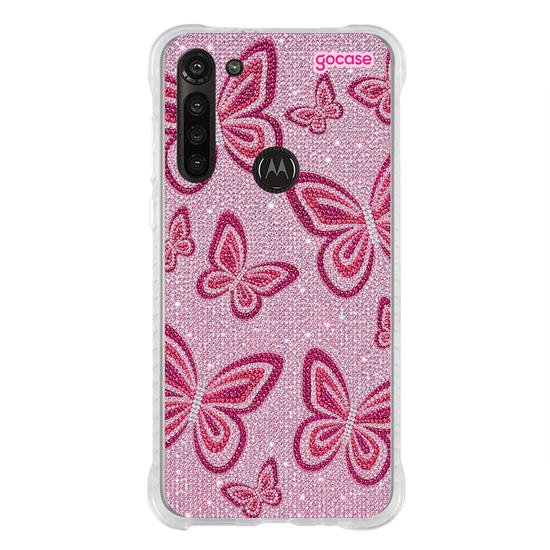 Capinha para celular  Pink Summer Butterflies