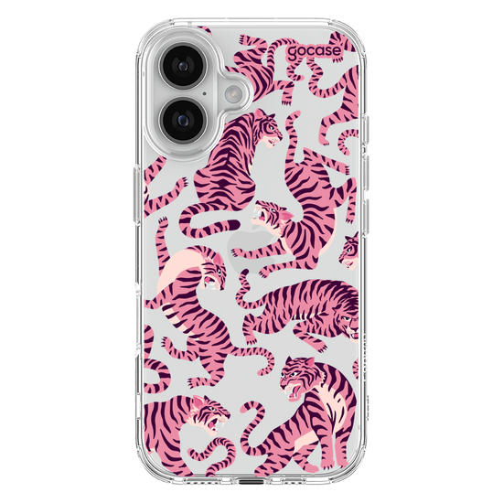 Capinha para celular  Pink Tigers Pattern