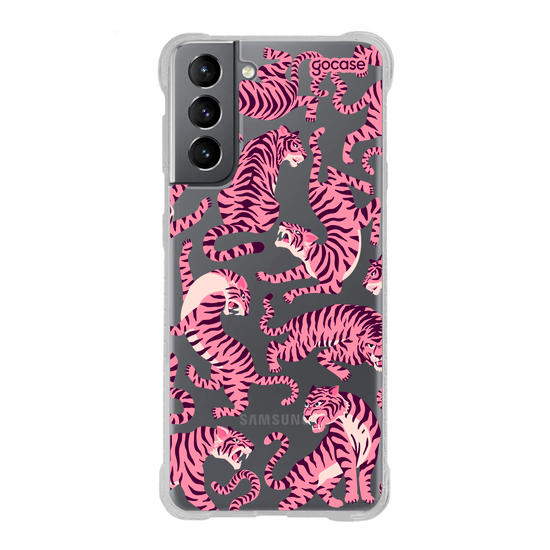 Capinha para celular  Pink Tigers Pattern