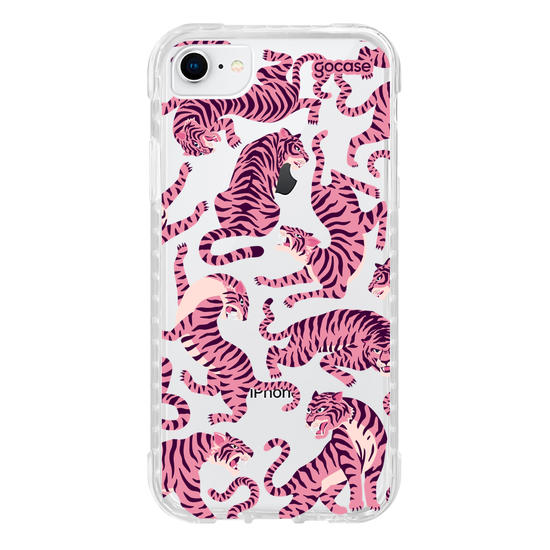 Capinha para celular  Pink Tigers Pattern