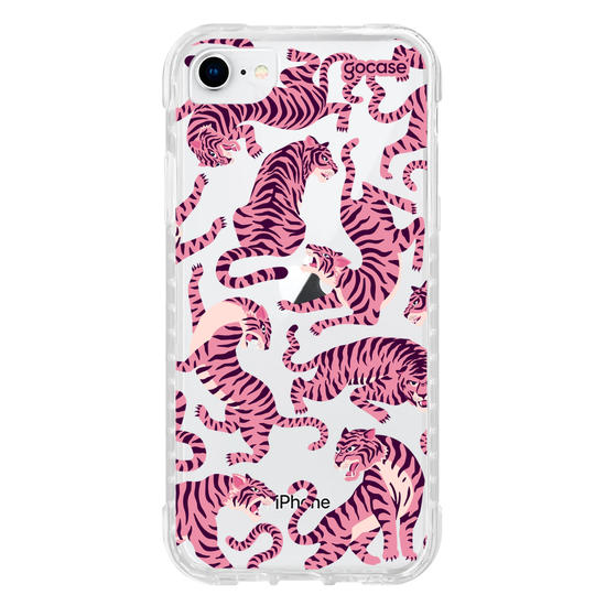 Capinha para celular  Pink Tigers Pattern