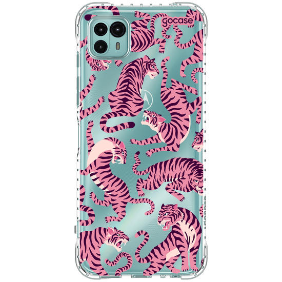 Capinha para celular  Pink Tigers Pattern