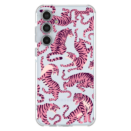 Capinha para celular  Pink Tigers Pattern