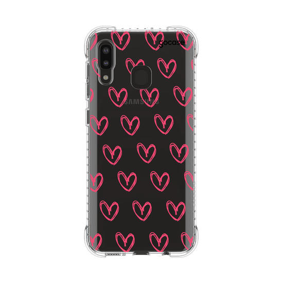Capinha para celular Corações Rosados
