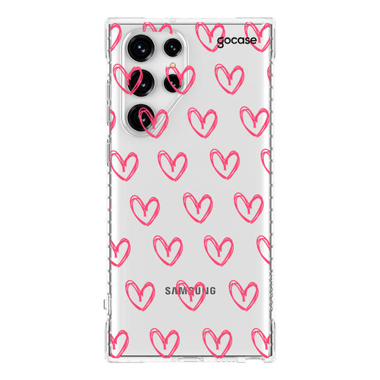 Capinha para celular Corações Rosados