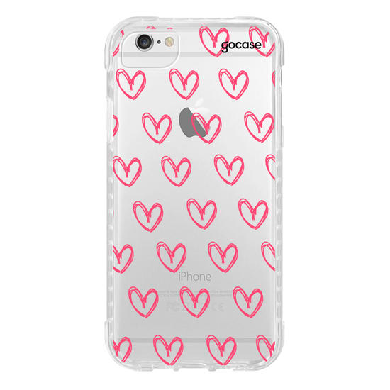 Capinha para celular Corações Rosados