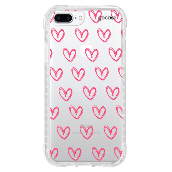 Capinha para celular Corações Rosados