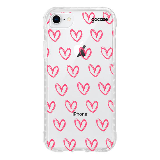 Capinha para celular Corações Rosados
