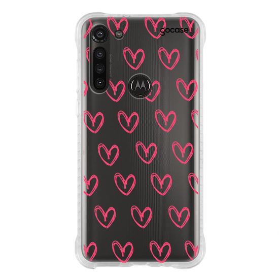 Capinha para celular Corações Rosados