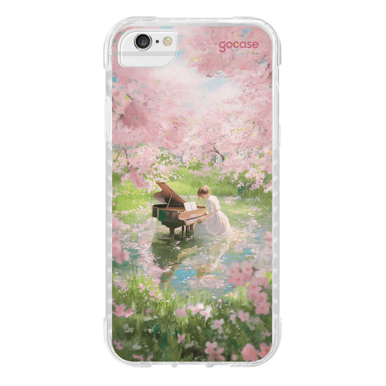 Capinha para celular  Pintura Garota no Lago