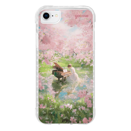 Capinha para celular  Pintura Garota no Lago