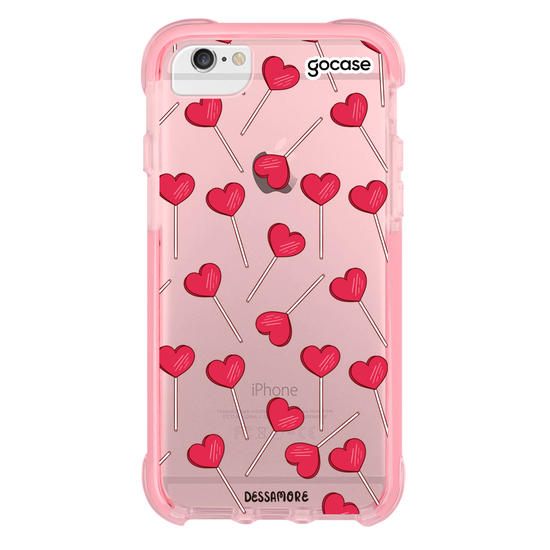 Capinha para celular Pirulito Coração