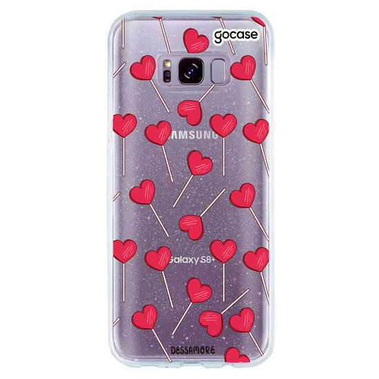 Capinha para celular Pirulito Coração