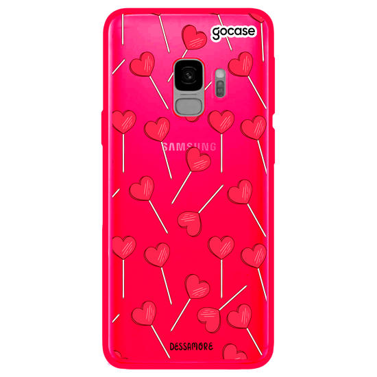 Capinha para celular Pirulito Coração