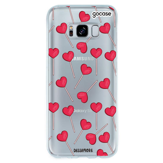 Capinha para celular Pirulito Coração