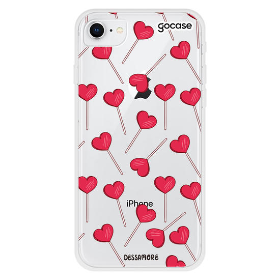 Capinha para celular Pirulito Coração