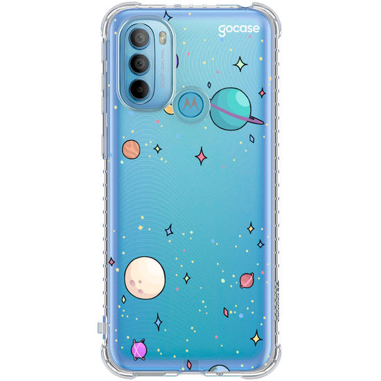 Capinha para celular Planetinhas Clean Manuscrita